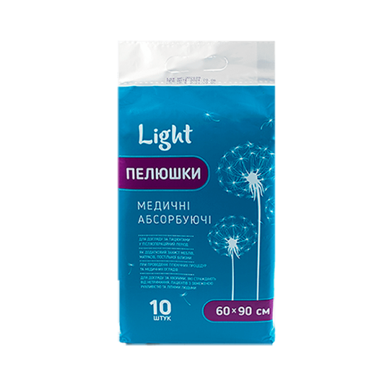 Пелюшки абсорбуючі поглинаючі Light 60 х 90 см, 10 шт/пак